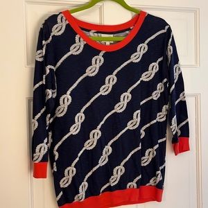 Anthropologie Blue, Red, and White Shirt